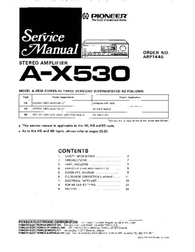 Pioneer hfe   a-x530 arp1445 service en  Pioneer Audio A-X530 hfe_pioneer_a-x530_arp1445_service_en.pdf