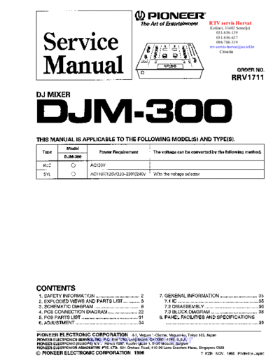 Pioneer pioneer djm-300 rrv1711 dj mixer service manual  Pioneer Audio DJM-300 pioneer_djm-300_rrv1711_dj_mixer_service_manual.pdf