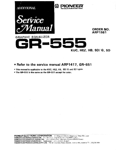 Pioneer PIONEER GR-555 ARP1561 Additional manual  Pioneer Audio GR-555 PIONEER_GR-555_ARP1561_Additional_manual.pdf