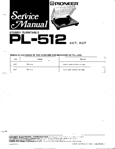 Pioneer -PL-512-Service-Manual  Pioneer Audio PL-512 Pioneer-PL-512-Service-Manual.pdf