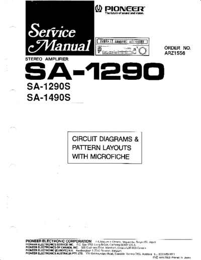 Pioneer hfe pioneer sa-1290 1290s 1490s circuit diagrams arz1556 en  Pioneer Audio SA-1290 hfe_pioneer_sa-1290_1290s_1490s_circuit_diagrams_arz1556_en.pdf