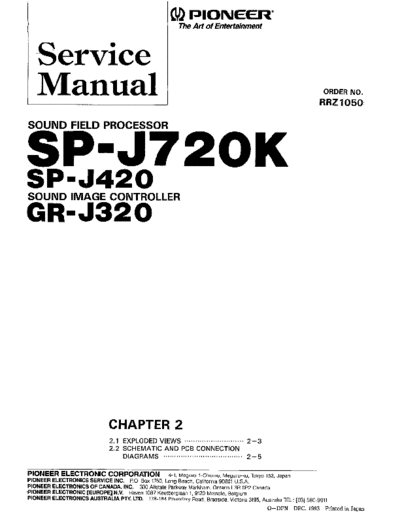 Pioneer hfe   gr-j320 sp-j420 j720k service pt2 rrz1050 en  Pioneer Audio SP-J420 hfe_pioneer_gr-j320_sp-j420_j720k_service_pt2_rrz1050_en.pdf