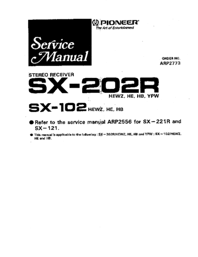 Pioneer hfe   sx-102 202r service  Pioneer Audio SX-202R hfe_pioneer_sx-102_202r_service.pdf