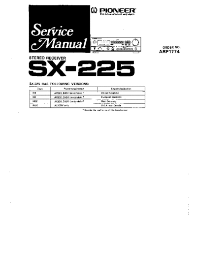 Pioneer hfe   sx-225 service  Pioneer Audio SX-225 hfe_pioneer_sx-225_service.pdf