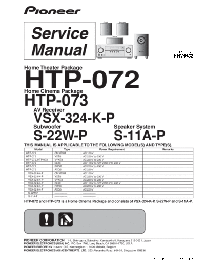 Pioneer hfe   vsx-324-k-p service rrv4432 en  Pioneer Audio VSX-324-K hfe_pioneer_vsx-324-k-p_service_rrv4432_en.pdf