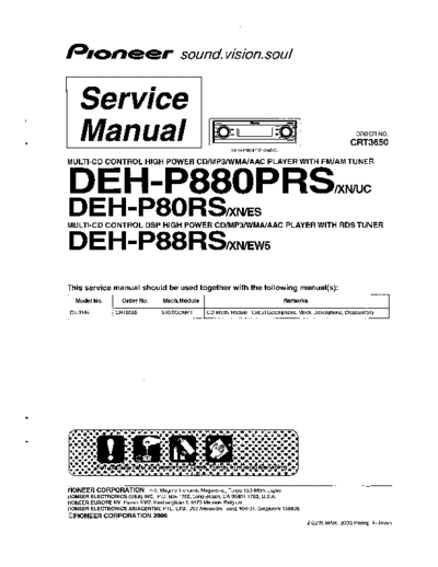 Pioneer dehp80rs dehp88rs dehp880prs  Pioneer Car Audio DEH-P80RS DEH-P88RS DEH-P880PRS pioneer_dehp80rs_dehp88rs_dehp880prs.pdf