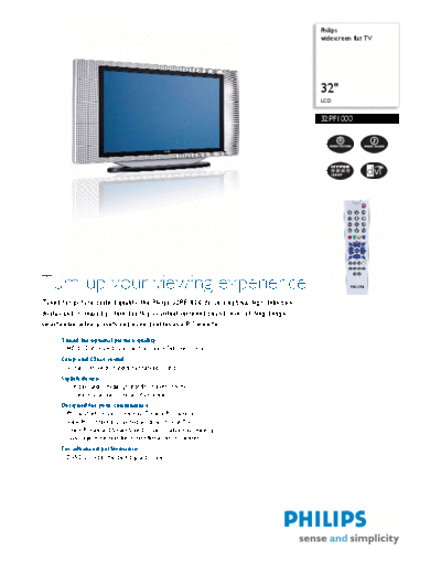 Philips 32pf1000 62 pss aen  Philips LCD TV 26PF1000 32PF1000 Philips 26PF1000 32PF1000 ch.TES1.0E_LA Profilo ch.CTV-100 LCD 32pf1000_62_pss_aen.pdf