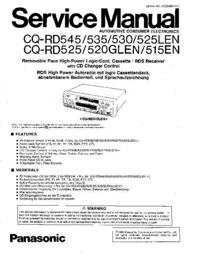 panasonic 60111100  panasonic Car Audio CQ-RD545 Viewing PDF_VIEW_DATA EUOT CQ-RD545LEN SVC 60111100.pdf