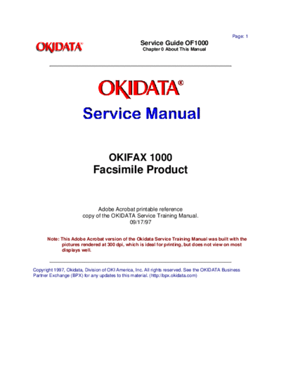 oki Okidata Fax 1000 Service Manual  oki Okidata Fax 1000 Service Manual.pdf