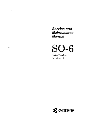 Kyocera Kyocera Sorter SO6 Service Manual  Kyocera Kyocera Sorter SO6 Service Manual.pdf