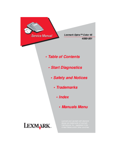 Lexmark Lexmark Optra Color 45 4080-001 Service Manual  Lexmark Lexmark Optra Color 45 4080-001 Service Manual.pdf