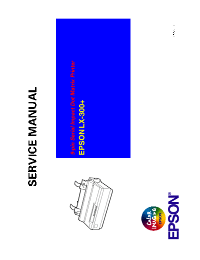 epson Epson LX300+ Service Manual  epson printer Epson LX300+ Service Manual.pdf
