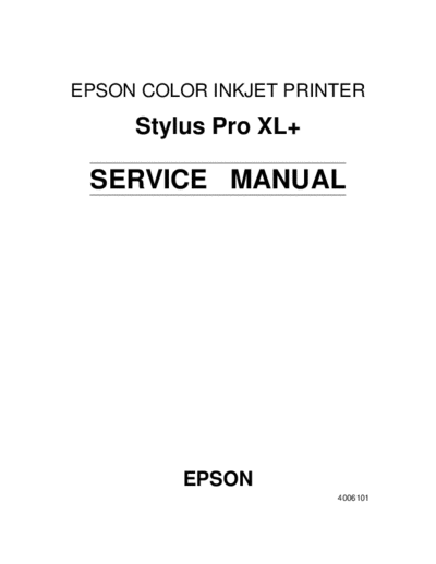 epson Epson Stylus Pro XL+ Service Manual  epson printer Epson Stylus Pro XL+ Service Manual.pdf