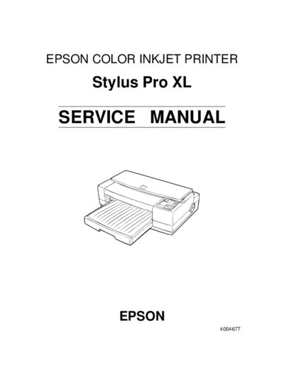 epson Epson Stylus Pro XL Service Manual  epson printer Epson Stylus Pro XL Service Manual.pdf