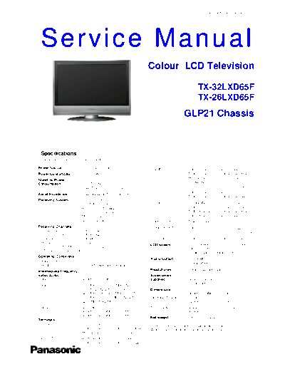 panasonic GLP21 TX-32LXD65F TX-26LXD65F  panasonic LCD GLP21 TX-32LXD65F TX-26LXD65F.pdf