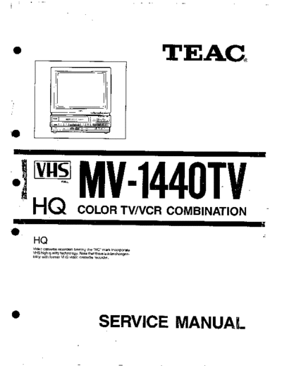 teac MV 1440  teac TV VCR MV_1440 MV_1440.PDF