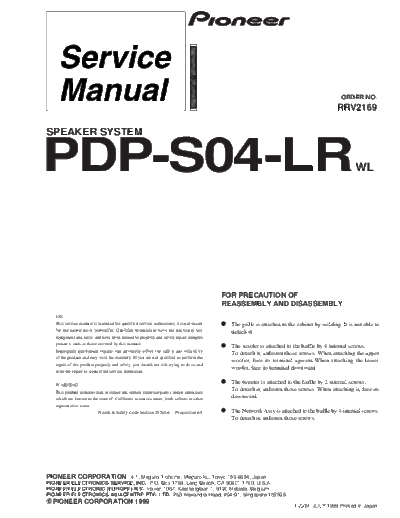 Pioneer R2169  Pioneer DVD pioneer cd sm R2169.pdf