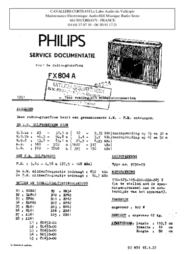 Philips fx 804 a  Philips Historische Radios FX804A fx 804 a.pdf
