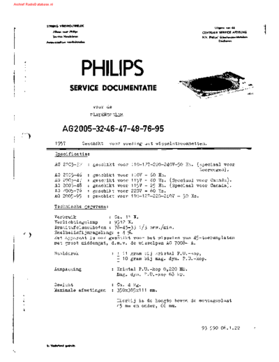 Philips AG2005  Philips Historische Radios AG2005 AG2005.pdf