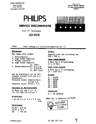Philips AG9009  Philips Historische Radios AG9009 Philips_AG9009.pdf