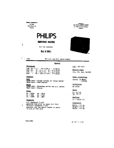 Philips B4X66U  Philips Historische Radios B4X66U B4X66U.pdf