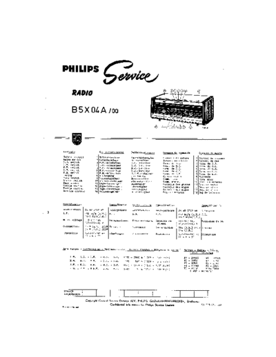 Philips B5X04A  Philips Historische Radios B5X04A B5X04A.pdf