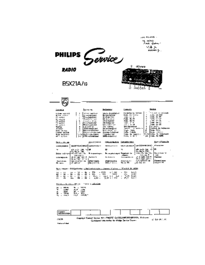 Philips B5X21A  Philips Historische Radios B5X21A B5X21A.pdf