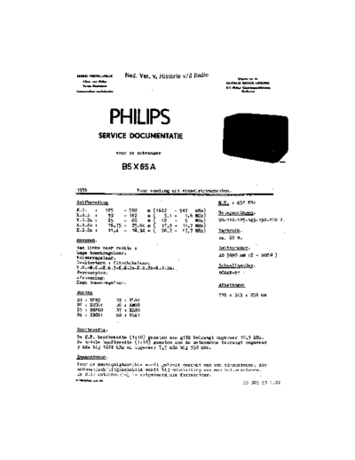 Philips B5X65A  Philips Historische Radios B5X65A B5X65A.pdf