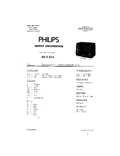 Philips B3X63A  Philips Historische Radios B3X63A B3X63A.pdf