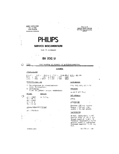 Philips BX230U  Philips Historische Radios BX230U BX230U.pdf