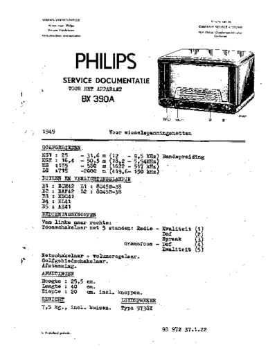Philips BX390A  Philips Historische Radios BX390A BX390A.pdf
