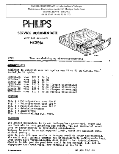 Philips hx 391 a  Philips Historische Radios HX391A hx 391 a.pdf