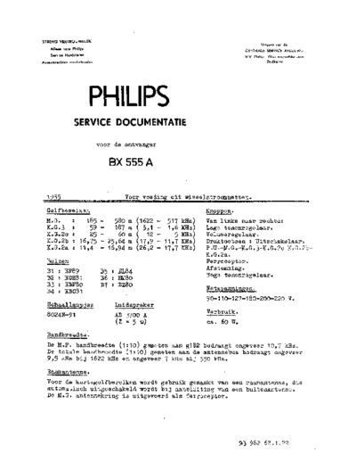 Philips BX555A  Philips Historische Radios BX555A BX555A.pdf