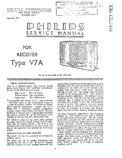 Philips V7A  Philips Historische Radios V7A V7A.pdf