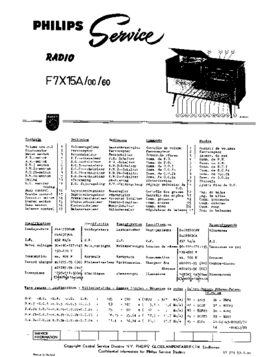 Philips f7x 15 a  Philips Historische Radios F7X15A f7x 15 a.pdf