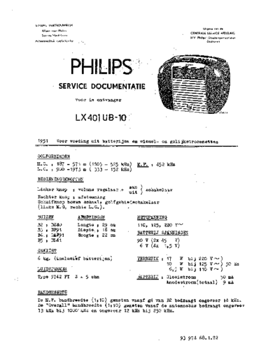 Philips LX401UB  Philips Historische Radios LX401UB LX401UB.pdf