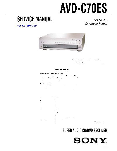 panasonic hfe sony avd-c70es service en  panasonic Fax KXFM90PDW Viewing SGML_VIEW_DATA EU KX-FM90PD-W SVC Audio AVD-C70ES hfe_sony_avd-c70es_service_en.pdf