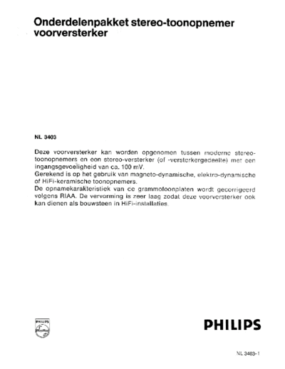 Philips NL3403  Philips Brochures PHILIPS ZELFBOUW NL3403.pdf