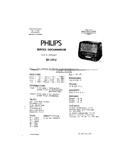 Philips BX451U  Philips Historische Radios BX451U BX451U.pdf