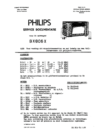 Philips BX806X  Philips Historische Radios BX806X BX806X.pdf
