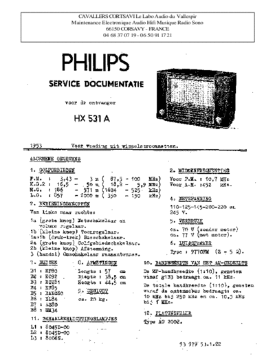 Philips hx 531 a  Philips Historische Radios HX531A hx 531 a.pdf
