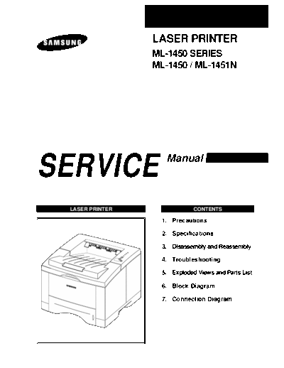 Samsung ML-1450repair  Samsung Printer ML1450 ML-1450repair.pdf