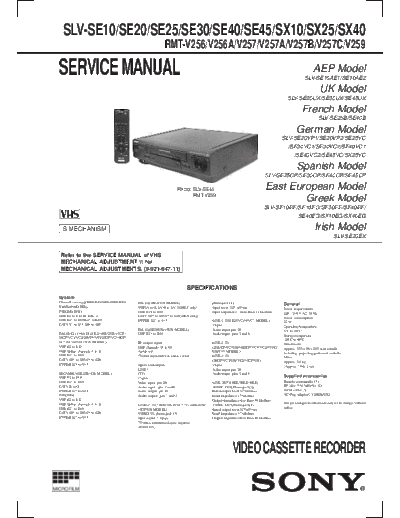 Sony SLV-SE10  Sony SONY SLV-SE10.pdf