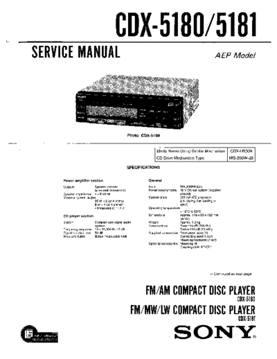 Sony CDX5180 CDX5181 FULL SM  Sony SONY CDX5180 CDX5181 FULL SM.pdf