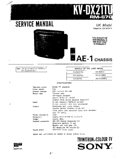 Sony ae1 chassis  Sony Sony_ae1_chassis.pdf