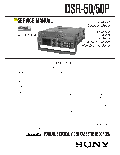 Sony service manual DSR-50 DSR-50P  Sony Sony_service_manual_DSR-50_DSR-50P.pdf