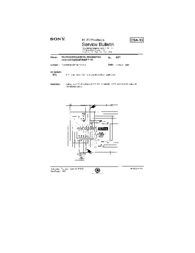 Sony HFP0401  Sony HiFi Service Bulletin HFP0401.PDF