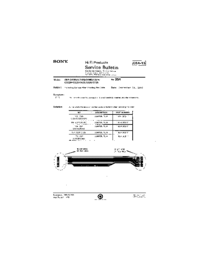 Sony HFP0354  Sony HiFi Service Bulletin HFP0354.PDF