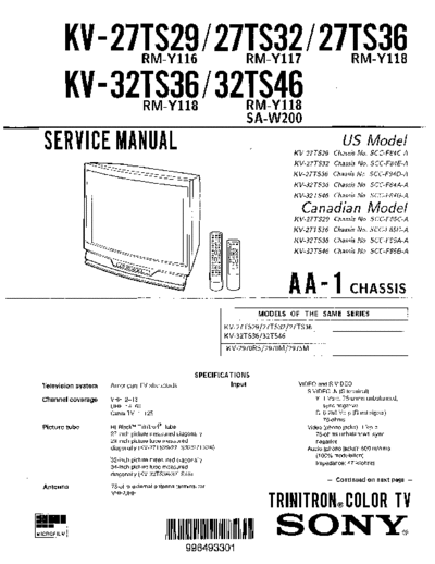 Sony KV2970M  Sony SONY KV chassis KV2970M.pdf