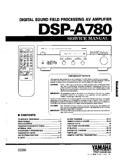 Yamaha DSP-A780  Yamaha DSP DSP-A780 DSP-A780.pdf